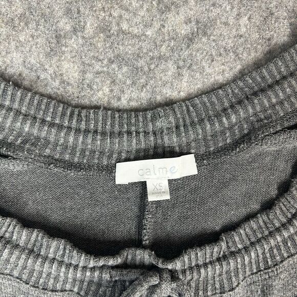 JOHNNY WAS CALME Sweater Womens XS Tunnel Drawstring Crop Gray Loungewear Cozy - Picture 3 of 7